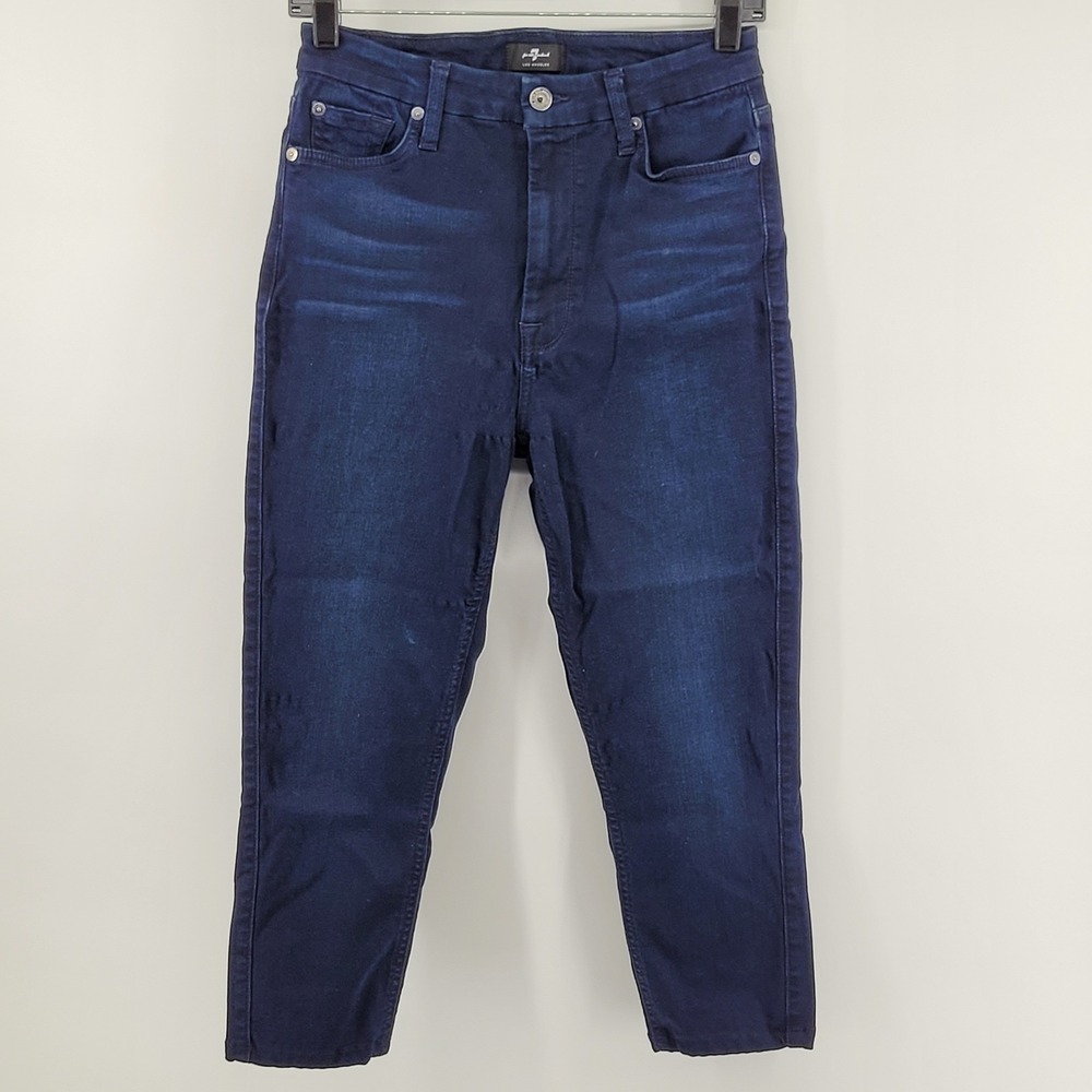 7‎ For All Mankind Aubrey Jeans 27 Blue High Rise Skinny Ankle Womens